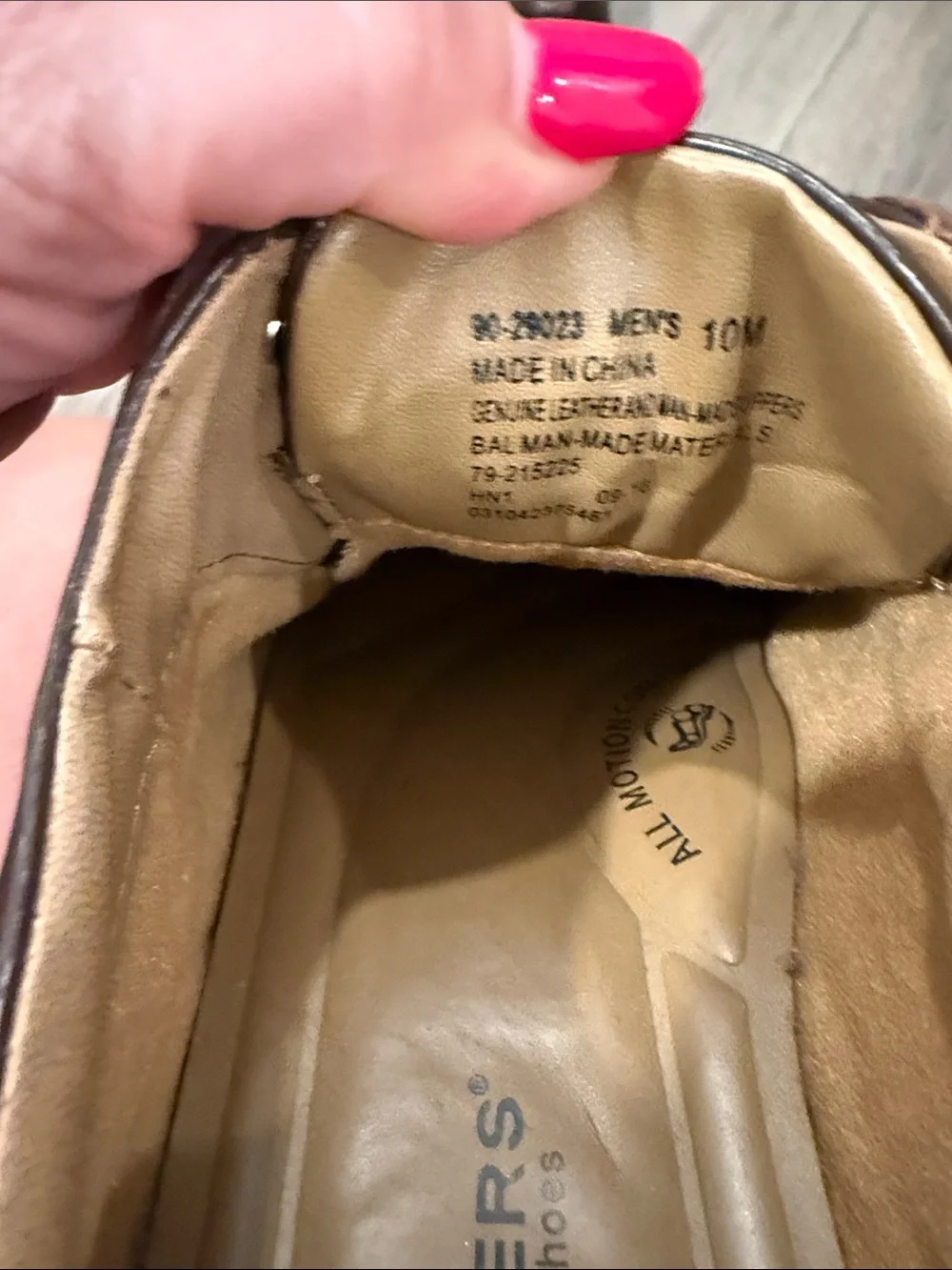 Dockers leather upper